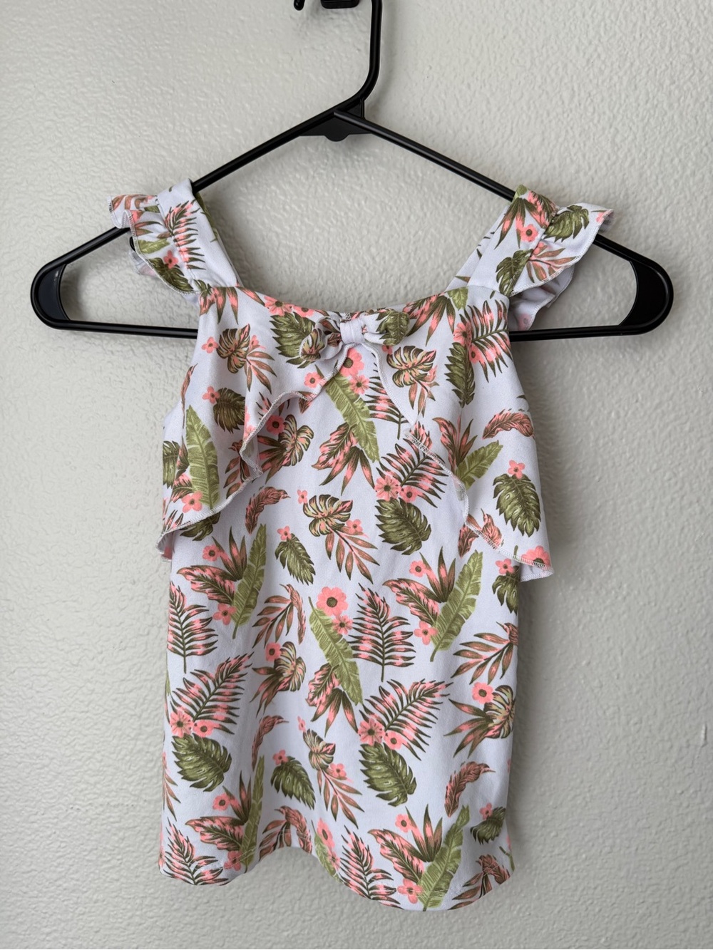 Kids Little Lass Tropical Print Tank Top - Size 6X